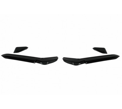 Rajout de pare-choc avant Noir brillant adaptable sur VW Golf VII 7.5 R (17-20)
