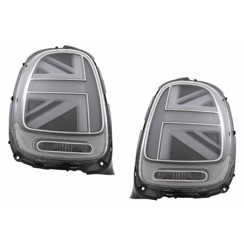 2x Feux arrière gris fumé Union Jack LED adaptables sur Mini F55 F56 F57 (2014-2020)