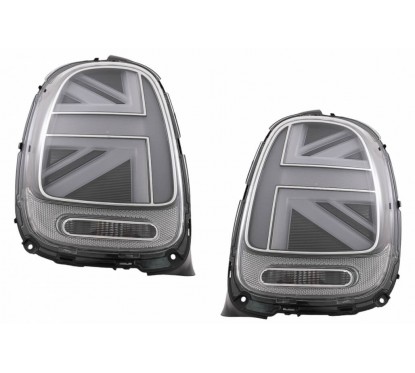 2x Feux arrières gris fumé Union Jack LED Mini F55 F56 F57 (2014-2020)