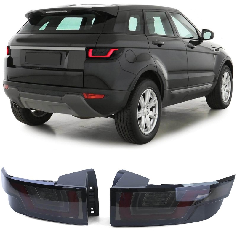 2x Feux arrière LED noir fumé adaptables sur Range Rover Evoque (11-15)
