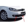 3x Grilles de pare chocs adaptables sur Volkswagen GOLF VI 6 Nid d'abeille Noir Brillant (08-12)