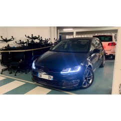 2x Phares LED adaptables sur Golf VII 7 look Facelift 7.5 R-Line lisere chrome 12-17