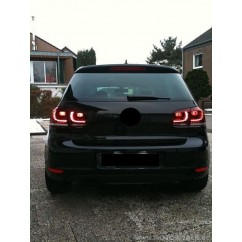 2x Feux à LED adaptables sur Golf VI GTI R Line Rouge cerise