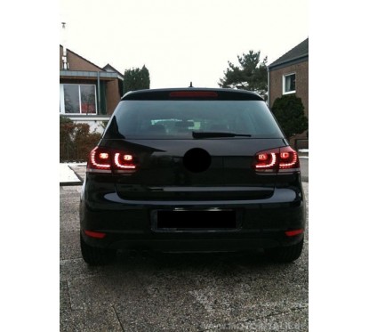 2x Feux à LED adaptables sur Golf VI GTI R Line Rouge cerise (08-12)