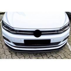 Rajout de pare choc avant adaptable sur Volkswagen Polo AW MK6 Noir Piano 18+