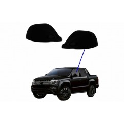2x Coques rétroviseurs Noir brillant Vw Amarok (10-15) Multivan T5 (10-15) Transporter (16-18)