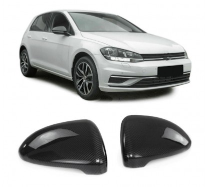 2x Coques retroviseur carbone Volkswagen Golf 7 VII 12+