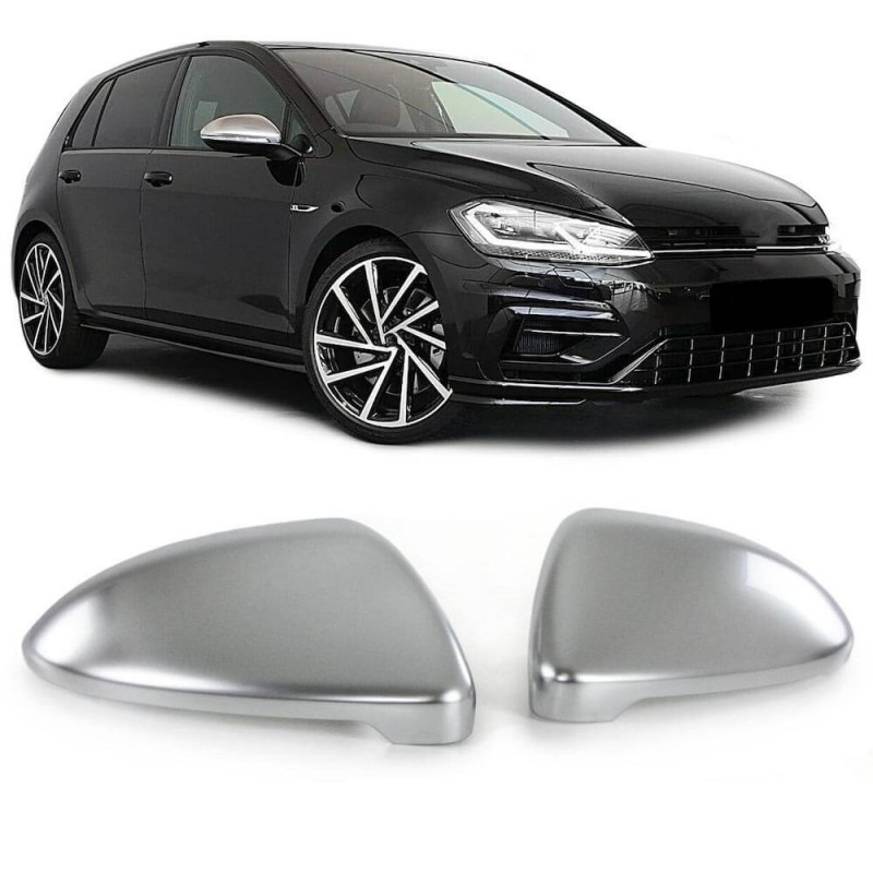 2x Coques retroviseur adaptable sur Volkswagen Golf VII Alu 12+
