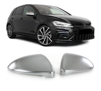 2x Coques retroviseur Volkswagen Golf VII Alu 12+