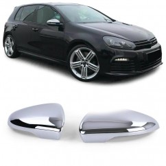 2x Coques retroviseur Chrome Volkswagen Golf 6 5K1