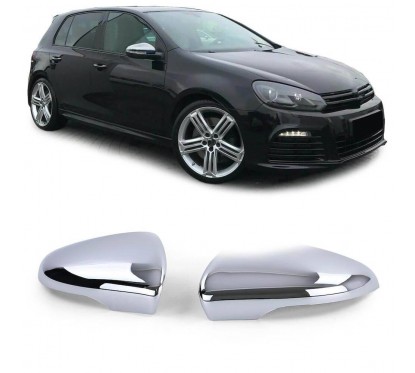 2x Coques retroviseur Chrome Volkswagen Golf 6 5K1