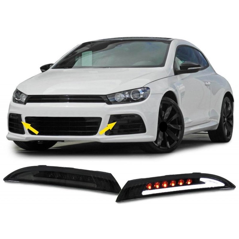 2x Kit feux de jour LEDS diurne Fumée adaptables sur VW Scirocco 08-14