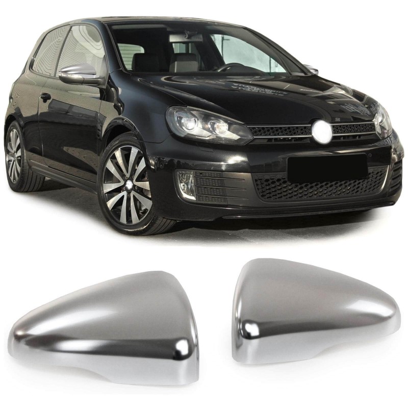2x Coques rétroviseurs alu adaptable sur Volkswagen Golf VI 6 Touran Alu (08-12) 2x Coques rétroviseurs alu adaptable sur Volkswagen Golf VI 6 Touran Alu (08-12)