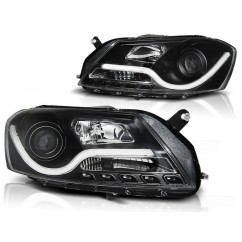 2x Phares avant adaptable sur Volkswagen Passat B7 Noir (10-14)