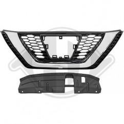 Calandre noir et chrome adaptable sur Nissan Qashqai 17-20