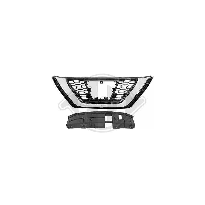 Calandre noir et chrome adaptable sur Nissan Qashqai 17-20