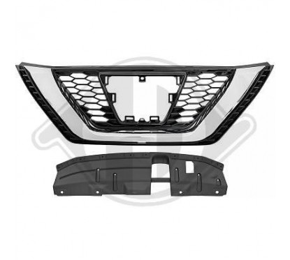 Calandre noir et chrome adaptable sur Nissan Qashqai 17-20