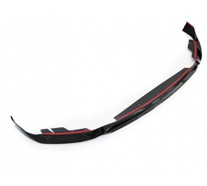 Rajout de pare-choc avant noir brillant adaptable sur BMW série 5 G30 G31 (20-23) Sans Pack M