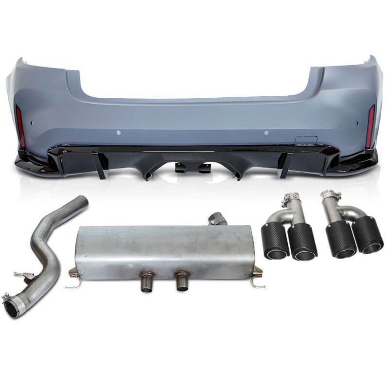 Pare Choc arrière + échappements pour BMW Série 3 G20 Look M3 (19+)