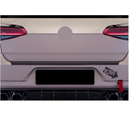 Seuil de coffre noir brillant adaptable sur VW Golf 7 17-21