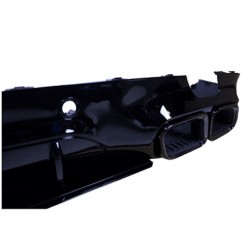 Diffuseur arrière noir brilant  avec double embouts carrés Mercedes CLS C257 18+