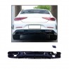 Diffuseur arrière noir brilant  avec double embouts carrés Mercedes CLS C257 18+