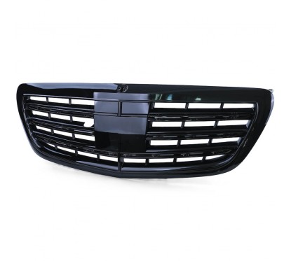 Calandre adaptable sur Mercedes Classe S noir brillant W222 (13-20) avec vision nocturne