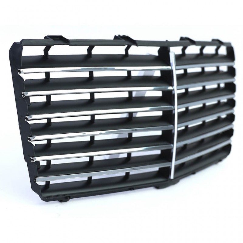 Calandre adaptable sur Mercedes Classe E noir et chrome W124 (85-95)