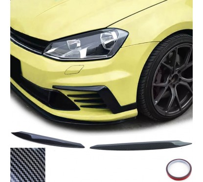 2x Rajouts d'ailes carbone adaptables sur VW Golf 7 5G (13-21)