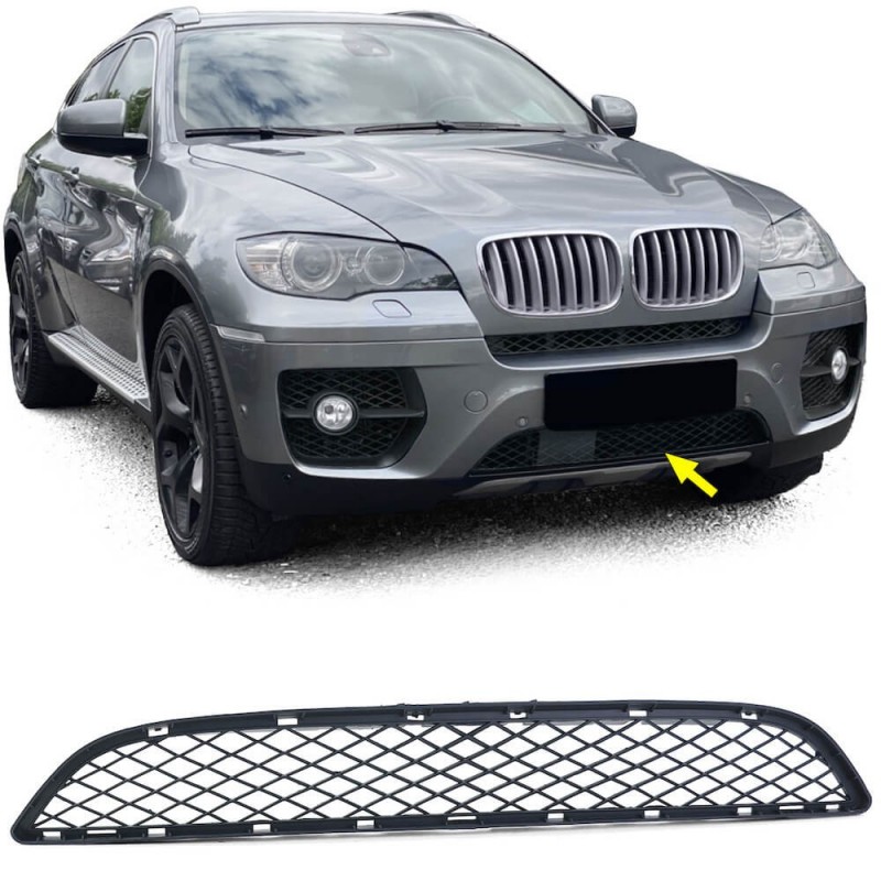 Grille de pare choc avant noir adaptable sur BMW X6 E71 (06-14)