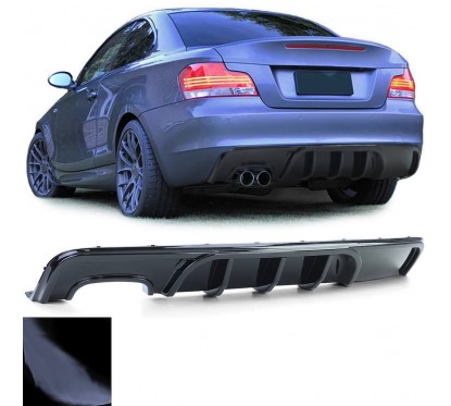 Diffuseur noir brillant adaptable sur BMW série 1 E82 E88 (07-13)
