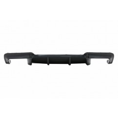 Diffuseur noir brillant double sortie adaptable sur BMW série 5 F10 F11 Pack M (11-17)