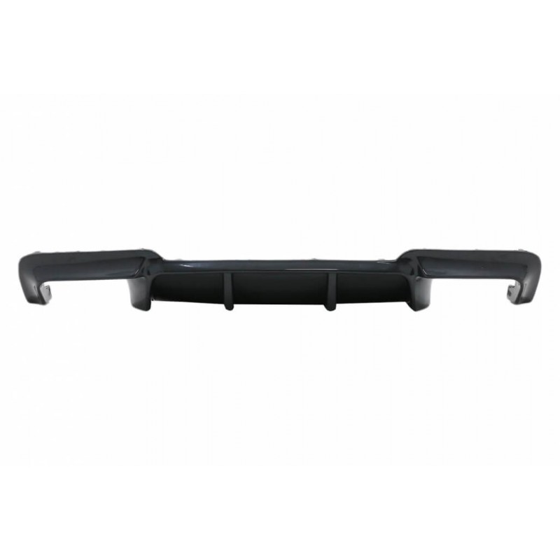 Diffuseur noir brillant double sortie adaptable sur BMW série 5 F10 F11 Pack M (11-17)