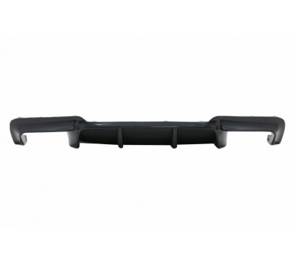 Diffuseur noir brillant double sortie adaptable sur BMW série 5 F10 F11 Pack M (11-17)