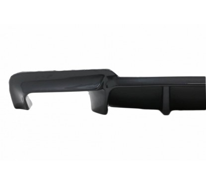 Diffuseur noir brillant double sortie adaptable sur BMW série 5 F10 F11 Pack M (11-17)