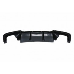 Diffuseur noir brillant double sortie adaptable sur BMW série 5 F10 F11 Pack M (11-17)