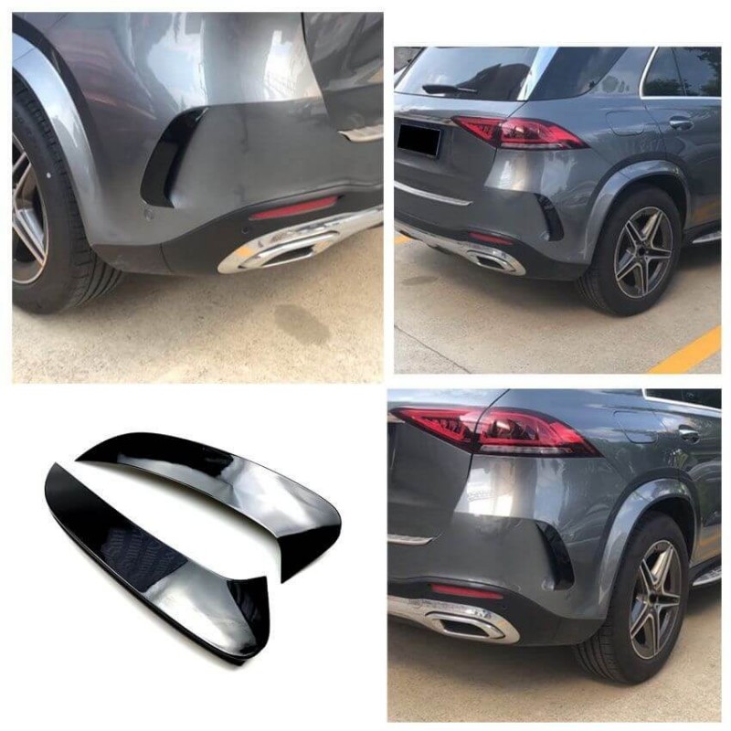 2x rajouts pare chocs arrière noir brillant Mercedes GLE W167 AMG 18+ 2x rajouts pare chocs arrière noir brillant Mercedes GLE W167 AMG 18+