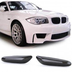 2x Clignotants ailes noir fumé adaptables sur BMW Série 1 E81 E82 E87 E88 (04-12)