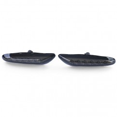 2x Clignotants ailes noir fumé adaptables sur BMW Série 1 E81 E82 E87 E88 (04-12)