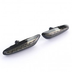 2x Clignotants ailes noir fumé adaptables sur BMW Série 1 E81 E82 E87 E88 (04-12)