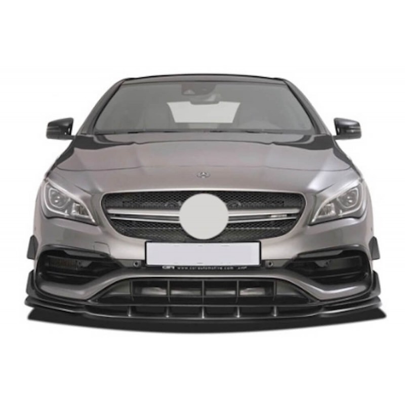 Rajout de pare-choc avant noir brillant adaptable sur Mercedes CLA 45 AMG C117 et A45 AMG W176 15+