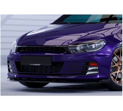 Rajout de pare-choc avant noir brillant adaptable sur VW Sirocco 3 14-17