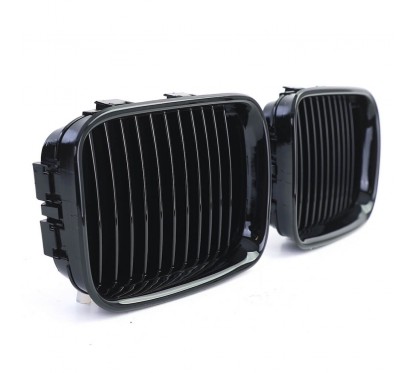 2x Grilles de calandre noir brillant adaptables sur BMW Série 3 E36 91-96