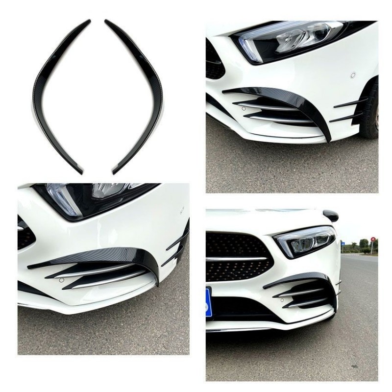 2x Rajouts de Pare choc avant Look carbone Mercedes Classe A W177 (18+) Pack Aero 2x Rajouts de Pare choc avant Look carbone Mercedes Classe A W177 (18+) Pack Aero