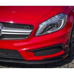 Inserts de pare choc carbone adaptable sur Mercedes Classe A W176 12-15 (Avec Pack AMG)