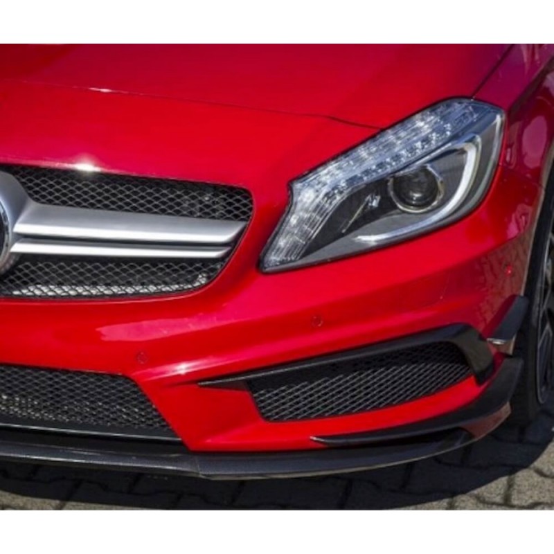 Inserts de pare choc carbone Mercedes Classe A W176 12-15 (Avec Pack AMG)
