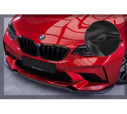 Rajout de pare-choc avant noir brillant adaptable sur BMW M2 Competition F87 (18+)