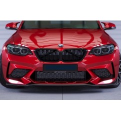 Rajout de pare-choc avant noir brillant adaptable sur BMW M2 Competition F87 (18+)