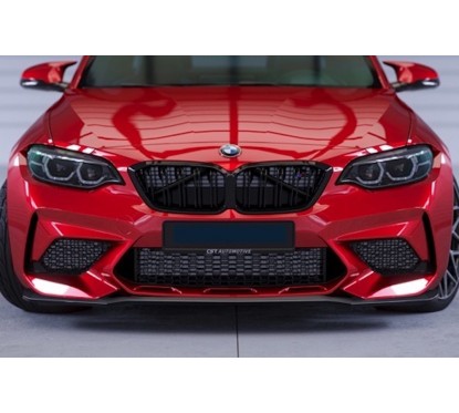 Rajout de pare-choc avant noir brillant adaptable sur BMW M2 Competition F87 (18+)