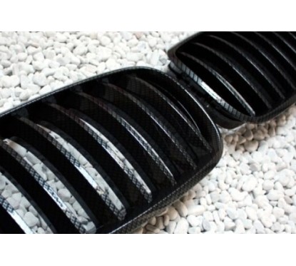 2x Grilles de Calandre BMW X6 E71 Carbone (06-13)